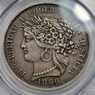 1880 Peru 5 Pesetas Pcgs Xf40 Lovely Original Patina Better Date Circulated H864