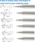 Quality T18 Soldering Tip Set 6pcs Replacement For Hakko Fx-888d Fx-888 Fx8801 F