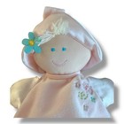 Kids Preferred Pink Baby Doll Plush 8    Cloth Flowers Butterfly Striped