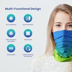 Gaiter Upf 50  Sun Mask Protective Wear With One Size Blue Green