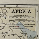 Antique 1927 Map Of Africa 15   x 11   