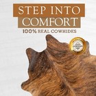 Real Cowhide Rug Brindle  - Size 6 X 6 