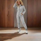 Womens One Piece Ski Suits Winter Outdoor Sports Jumpsuit Fur Collar Coat Win   