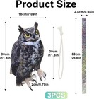 Fake Owl Decoy To Scare Birds  3 Pack Fake Owl Hanging Effective Bird Control D