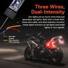 2pc 5  Universal Flexible Motorcycle Red Led Brake Turn Signal Tail Light Strip