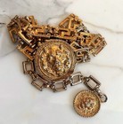 Vintage 1980s Lion Chain Belt Gold Plated Adjustable Versace Style