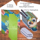 Tropical Bird Birthday Card Kit  Diy Paper Craft  a2 Size  6 Cards W envelopes 