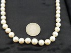 Vintage Beautiful 18  Graduated Pearl Necklace With A 14k Gold Catch Ko-5