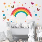 Rainbow Butterfly Vinyl Wall Decal Nursery Baby Room Decor Art Sticker Gift