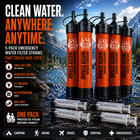 5 Pack Emergency Water Filter Straw 1800 Gallon Filtration Camping Survival Gear