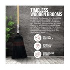 Handmade Amish Corn Broom With Wooden Handle     57  Heavy Duty Broom For Co
