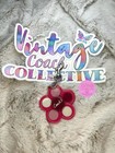 Coach Flower Enamel Charm Pink Keychain