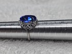 Vintage Edwardian Style  Royal Blue Filigree Ring 5 5size