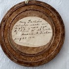Antique Round Looking Glass Mirror 1830s Provenance Wood Frame