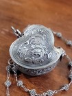  Antique Tobacco opium Box Solid Silver Vietnam   laos 1850-1930
