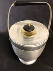 Vintage Mid Century Modern Atomic Kromex Spun Aluminum 10-1 2  Tall Ice Bucket
