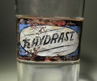 W t Antique Apothecary Bottle Applied Label Under Glass