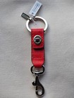 Coach F65816 Turnlock Dogleash Valet Red Leather Key Fob Keychain Bag Charm Nwt