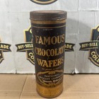 Vintage Famous Chocolate Wafers 10oz Can National Biscuit Company Ny Empty R