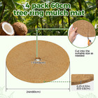 Bamworld 4pcs Coconut Fiber Mulch Rings 24in Coco Coir Tree Protector Mats