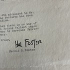 Hal Foster Typed And Signed Letter 1970 Prince Valiant Letterhead