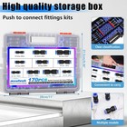 170pcs Quick Connect Air Hose Fittings 1 8 1 4 5 16 3 8 1 2 Inch   4 6 8 10 12mm