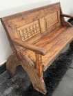 Solid Hand-carved Indian Sheesham Wood Bench   Coffee Table