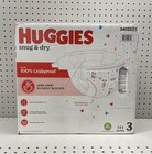 Huggies Snug   Dry Baby Disposable Diapers - Size 3 - 144ct  new  sealed 