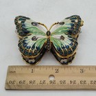 Vintage Bejeweled Enameled Butterfly Trinket Pill Box jewelry Box Small 