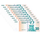 Lot Of 10 New 2024 -  20 Zimbabwe Banknote Uncirculated With Qr Code