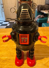 Planet Robot Robby The Robot Wind Up Tin Toy Saint St  John Black  a27 