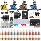 Solong Complete Tattoo Kit 4 Pro Machine Guns 54 Inks Power Supply Foot Pedal   