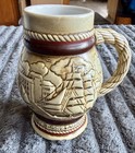 Avon Vintage Ceramic Beer Steins Set Of 4 Embossed Animal Western Brazil 1982