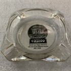 Vintage Clear Glass Marketing Ashtray Jolly Trolley Casino Las Vegas Nevada Nv