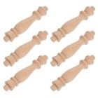 6 Pcs Solid Wood Railing Posts Balusters For Stairs Pillars Decoration Craft