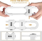 4 Pack U-shaped Sliding Cabinet Locks Multifunctional Child Safety Lock Adjustab