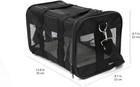 Amazon Black Mesh Soft Sided Pet Travel Tote Carrier Small Bag Cat dog Read Plz