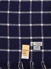 Men s Winter Scarf check-plaid Blue White Cashmere Feel Warm Soft Unisex