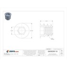 Hex Drive Threaded Insert  1 4 -20 Int Thrd Sz  25 64 In L  7 16 In Dia   Zinc