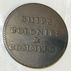1835 Pei Canada Ships Colonies Commerce Halfpenny Token Nice Original Xf  Chrc