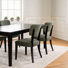 Modern Armless Dining Chairs Set Of 2  Green  Contemporary Side Chairs