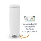 Diaper Genie Platinum Pail Lilly White Is Made Of Durable Stainless Steel And