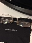 Vintage Giorgio Armani 270 Eyeglasses Ga 270 C  707 Shiny Silver 50mm Italy