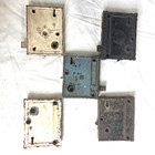 Lot Of 5  Antique Door Locks Pics Of Both Sides On Each One Parts Repair Display