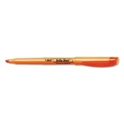 Bic Brite Liner Highlighter Chisel Tip Fluorescent Orange Ink Dozen Bl11oe