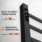 8-bar Towel Warmer Rack Heated 32  Freestanding For Bathroom Black