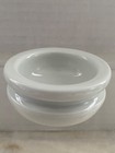 Pillivuyt France White Porcelain Ridged Butter Pat Individual Butter Dish Salt