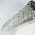 Crystal Glass Gun Powder Horn Bottle Case Vintage Empty Flask