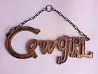 Cowgirl Metal Cast Iron Wall Decor Sign Western Home Decor New 12  Wide
