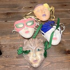 Hanging Ceramic Wall Mask Cat  lady  Vintage Home Decor